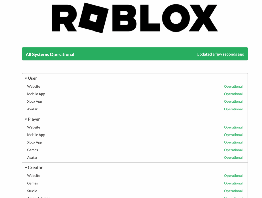 roblox status page