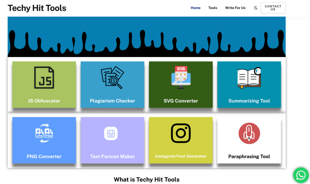 techy hit tools page